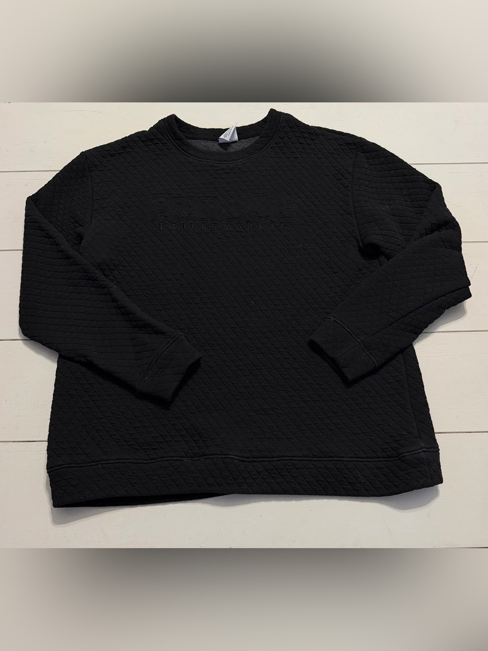 Purdue Champion Quilted Crewneck